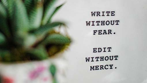 write without fear. edit without mercy